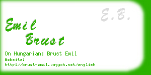 emil brust business card